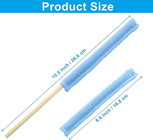 12 Pcs Microfiber Detail Duster Sticks, Mini Duster Crevice Cleaning Tool Kit for Car Air Vents, Home Blinds, Fans, Windows, Small Spaces, Gap Dust Cleaner
