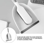 2 Pcs Multi-use Broom and Dustpan Set with Hard Bristles, Mini Cleaning Tools for Home and Kitchen Dust Removal, Practical Handheld Sweeping Accessories