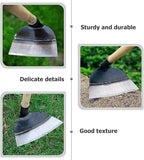 DOITOOL Heavy Duty Garden Hoe Tool Solid Steel Hand Hoe for Weeding Digging Soil Loosening and Planting in Backyard and Farm