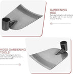 POPETPOP Stainless Steel Gardening Hoe - Handheld Farm Tool for Weeding Digging Soil Loosening and Transplanting - Compact Durable Garden Tool for Home and Outdoor Use