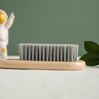 2PCS Wood Laundry Brush, Clothing Stain Remover Scrubber, Soft Bristle for Scrubbing Out Tough on Delicate, Easy to Grip Hand Washing Clothes