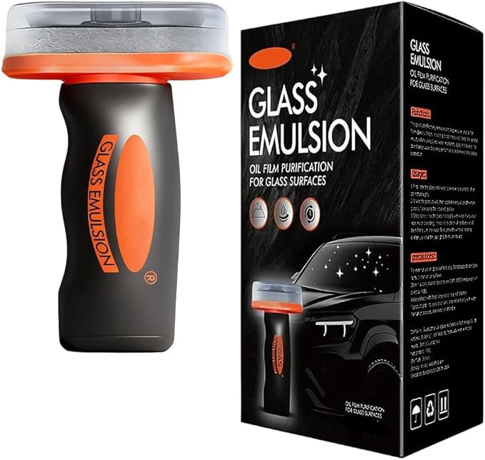 Fiopet Glass Oil Film Remover for Car Windows, 2026 New Oil Film Cleaning Brush, Windshield Remover Glass Cleaning Board for Car, Improve Windshield Clarity for Safe Driving (1)