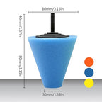 5Pcs Aluminum Polishing Kit Foam Sponge Polishing Balls Wheel Polishing Kit for Drills, Car Wheel and Polisher Kits for Car Care, Chrome, Rims, Metal, Plastic, Ceramic and Glass.