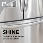 Weiman Stainless Steel Cleaner & Polish, Anti Fingerprint Spray Stainless Steel Cloth, Water Spots & Grease, No Streaks or Residue, Safe for Metal Polish, Chrome, Appliances, Fridge, Sinks & Grills