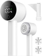 Fabric Shaver, 2 in 1 Rechargeable Sweater Shaver with Lint Roller, Magnetic Cap, Digital Display, 2 Extra Blades, Defuzzer for Clothing Furniture Couch