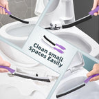 Toilet Brush, 2 Pcs Bathroom Cleaning Brush, Toilet Scrubber, Deep Toilet Bowl Brush with Hanging Hole, Multifunctional Gap Cleaning Brush, Bristles for Kitchen Sinks, Tub,Shower (6, Purple)