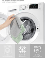 Fantasticlean Microfiber Cleaning Cloth Roll -75 pack, Tear Away Microfiber Towels, 12" x 12", Reusable, Washable, Scratch Free, Ultra Absorbent Dishcloth for All-around Cleaning Supplies (Moss Green)