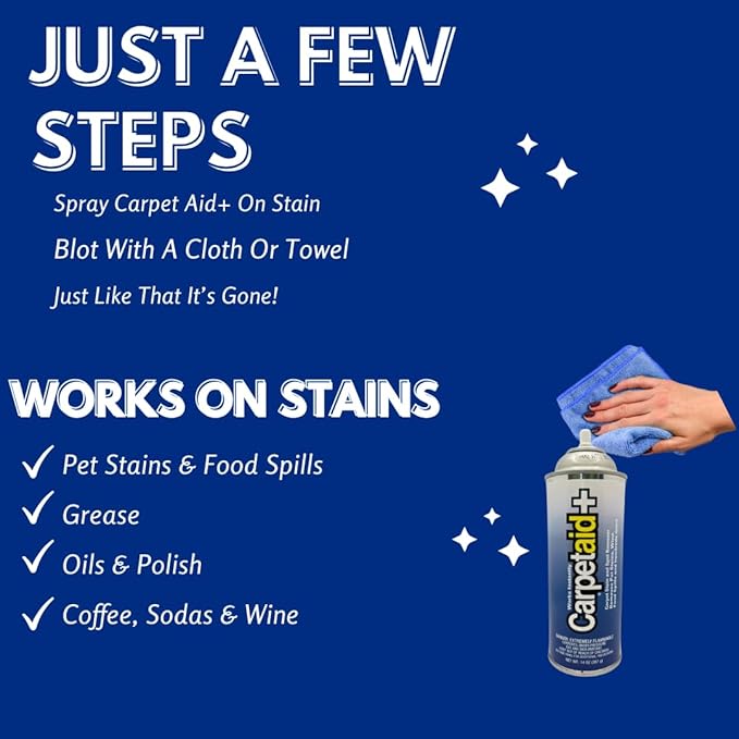Professional Carpet Spot & Stain Remover – Removes Pet Stains, Coffee, Grease, Ink, & More – pH-Balanced Formula – 14 oz Can (2)