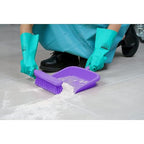 SPARTA Large Handheld Dustpan with Hanging Hole, Heavy-Duty Plastic Dustpan with Wide Lip for Countertops and Surfaces, Plastic, 10 Inches, Purple, (Pack of 12)