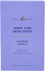 Bath & Body Works Lavender Vanilla Fabric Care Dryer Sheets - Box of 40 sheets - with a Natural Oats Sample Soap