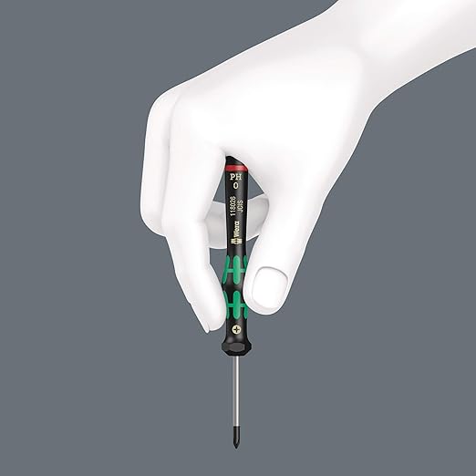 Wera 2035/6 A Kraftform Micro Slotted/Phillips Electronics Screwdriver Set and Rack, 6-Pieces