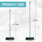 Indoor Broom,Soft Bristle Heavy-Duty Broom for Sweeping Concrete Courtyard Garage Patio Indoor Home Kitchen Office