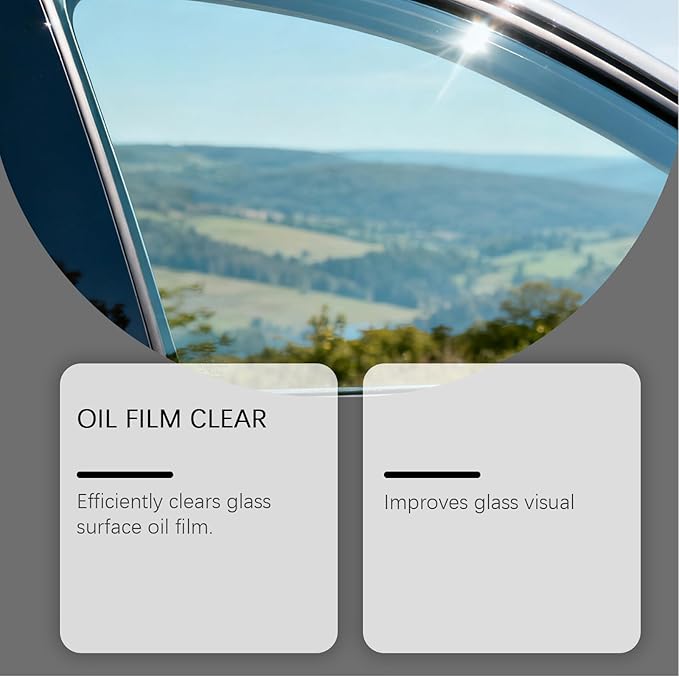 Q4 Glass Guard,Glass Emulsion Cleaner,Glass Handle Oil Film Remover Lotion,Car Windshield Oil Film Remover,Removes Oilfilm & Smudges (3PCS)