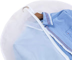 Mskitchen Garment Bags for Hanging Clothes, Clear Plastic Closet Storage Covers with Cedar Balls, 24" x 43"/54”, 6 Pack