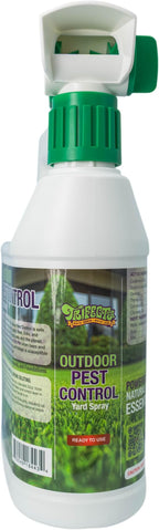 Trifecta Outdoor Pest Control | Natural mosquito repellent, tick, gnat, & mosquito backyard control | Pet & Kid Safe | Hose-End pest control spray for Lawns, Trees, Bushes, Patios & More (32oz 1-Pack)