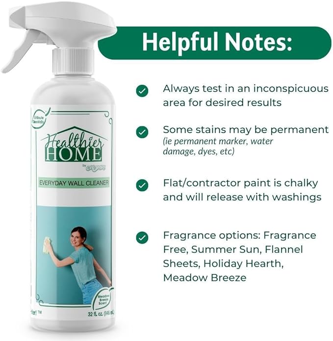 CHOMP! Painted Wall Cleaner Spray, Multipurpose for Walls, Ceilings, and Baseboards, Removes Dirt, Dust, Odor, Stains, Healthier Home 5-Minute CleanWalls 4-in-1, 32 Ounces (Eucalyptus Tranquility)