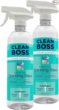 CleanBoss Sparkling Glass Cleaner, Streak-Free Formula for Windows and Mirrors, Plant-Powered (2)