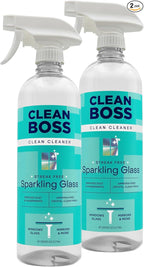 CleanBoss Sparkling Glass Cleaner, Streak-Free Formula for Windows and Mirrors, Plant-Powered (2)