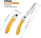 Toolux 8 Inch Folding Saw, SK5 Steel Pruning Hand Saw, Camping Saw for Smooth Cutting, Camping, Gardening, Tree Pruning, Wood Cutting, Compact Design with Non-Slip Ergonomic Handle for Outdoor Use