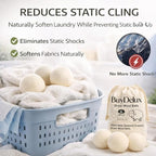 Wool Dryer Balls 4 Pack XL 7cm, 100% New Zealand Wool, Reusable 1000+ Loads, Natural Fabric Softener Alternative, Reduces Static & Wrinkles.