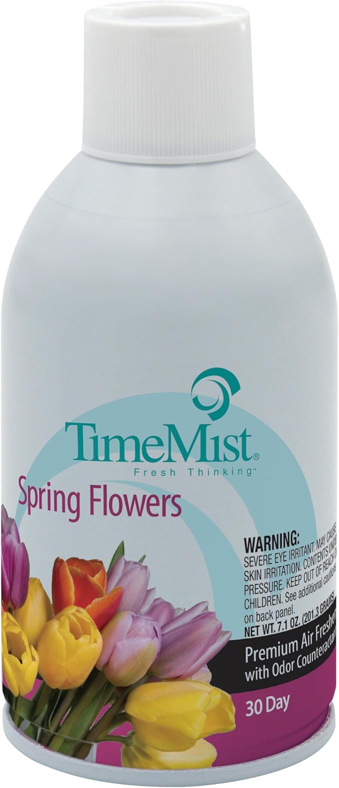 TimeMist Premium Metered Air Freshener Refills - Spring Flowers - 7.1 oz (Case of 12) 1042712 - Lasts Up To 30 Days and Neutralizes Tough Unwanted Odors