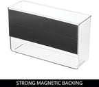 iDesign Magnetic Large Clear Plastic Organizer Bins for Laundry Room Storage - 2-Pack