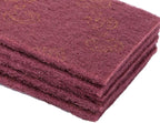 5pcs Nylon Scourer Pad Shell Polishing Professional Industrial Abrasive Hand Scouring Pad (fine-Red)