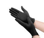Safeguard, Nitrile Disposable Gloves, Powder & Latex Free, Box of 100 Gloves, Size Medium, Black