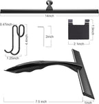 14'' Shower Squeegee, TOOVEM Squeegee for Shower Glass Door for Glass Doors, Windows, Bathroom, Car Windshield, Black