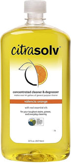 Citra Solv - Concentrated Household Cleaner & Degreaser - Valencia Orange Scent - 32 Fl Oz, Natural Ingredients, Non-Toxic, Biodegradable, Made in USA