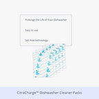 NuvoH2O CitraCharge Dishwasher Cleaner Packs – Removes Limescale, Hard Water Spots & Calcium Deposits, All-Natural Citrus Formula, Safe for Dishwashers & Appliances
