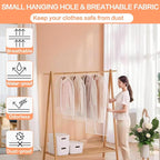 Garment Bags for Closet Storage (set of 12) Wedding Dress Garment Bag Clothes Bags for Storage Plastic Waterproof Dress Cover with Zipper for Dresses, Coats, Uniforms, Long Coats, Trench 24'' x 60''