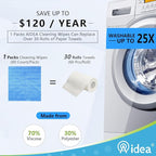 AIDEA Cleaning Wipes, Multi-Purpose Towel Reusable Cleaning Cloths-80Ct(1 Pack), Domestic Wipes, Dish Cloths-(12''x24'')