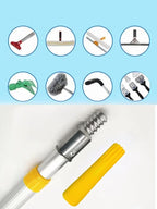 Squeegee Adapter Window Squeegee Adaptor Squeegee Pole Adapter, Changes The Threaded Tip to a Standard Friction Taper Fit, Yellow 2pc