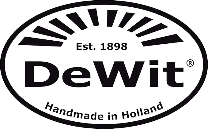 DeWit Junior Garden Rake – Lightweight Long-Handle Rake for Kids & Seniors – Durable Boron Steel & Ash Wood