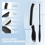 Hard Bristle Crevice Cleaning Brush-Thin Gap Scrub Brush, Small Cleaning Brush, Grout Brush, Kitchen Brush, Cleaning Tools for Toilet, Bathroom, Sink, Home, Household, Window (6, Orange)