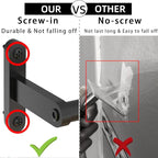 KLJKPA16 Inch Bathroom Towel Bar, Towel Racks for Bathroom Wall Mounted, Modern Heavy Duty Stainless Steel Hand Towel Holder, Single Bar, Black