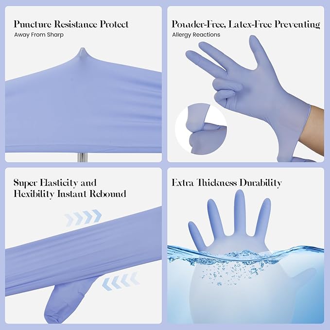 Kids Disposable Gloves, SmalNitrile Gloves for Cleaning, Cooking, Gardening