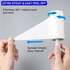 BAILALIBO Lint Rollers for Pet Hair Extra Sticky, 660 Sheets Mega Value Set with 3 Handles 6 Refills, Lint Remover for Clothes, Furniture, Dog, Cat, Carpet