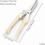 Pruning Shears, Gardening Scissors Garden Shears, Stainless Steel Garden Scissors with Comfortable Grip for Flowers, Herbs & Light Trimming, 1 Pack