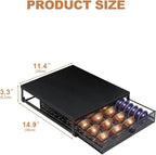 Sedegn Coffee Pod Holder Drawer Organizer Capsules Storage Organizer with Sliding Drawer Compatible For Pods, Holds up to 56 Small or 28 Big Pods Black