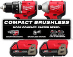 Milwaukee Electric - M18TRADE Compact BRUSHLESS 2-Tool Combo KIT
