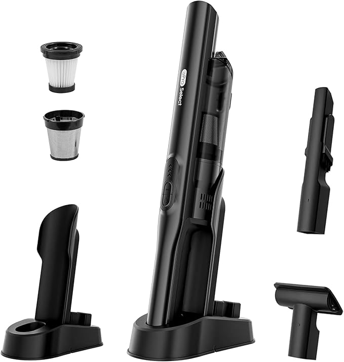 Apical Life Cordless Handheld Vacuum Cleaner, 13000Pa Strong Suction, Mini Vacuum with Charging Dock, 40 Mins Runtime, LED Light, HEPA Filter, One-Click Empty for Car Detailing and Home