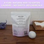 Lavender Scented Wool Dryer Balls – 4 XL Pack – Natural Fabric Softener, Reusable, Reduces Static, Reduces Wrinkles & Shortens Drying Time, Made W/Essential Oil, 100% Pure Wool