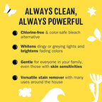 Molly's Suds Oxygen Whitener | Powerful Bleach Alternative, Chlorine Free & Color Safe | Brightens Whites and Removes Stains (Lemon Essential Oil - 41.09 oz)