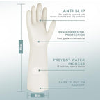 2 Pairs, 15 Inches, Nitrile Cleaning Gloves, Kitchen Dishwashing Gloves, Reusable, Durable, Water-Resistant, And Hypoallergenic (Medium)