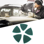 YWBL-WH 5Pcs Scouring Scrub Pads, Reusable Triangle Polishing Pad Self Adhesive Plate Grinding Machine Accessories, 3.5 * 3.5 * 3.5inch