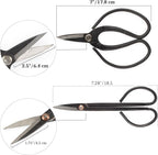 BambooMN Bonsai Basics Set - 7.2" Trimming Shears & 7" Heavy Duty Butterfly Shear - 30 Sets