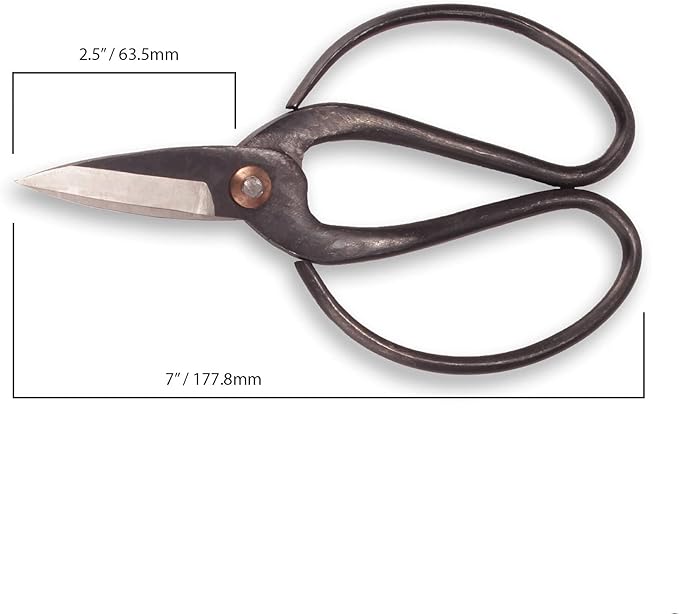 BambooMN Bonsai 7" Heavy Duty Butterfly Shear - 3 Pieces