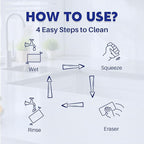 30 Pack 4X Density Magic Melamine Sponge Eraser, GRS Certified Cleaning Sponge Extra Durable & Long Lasting, Stovetop Cooktop Cleaner Sponge for Kitchen Glass Marble